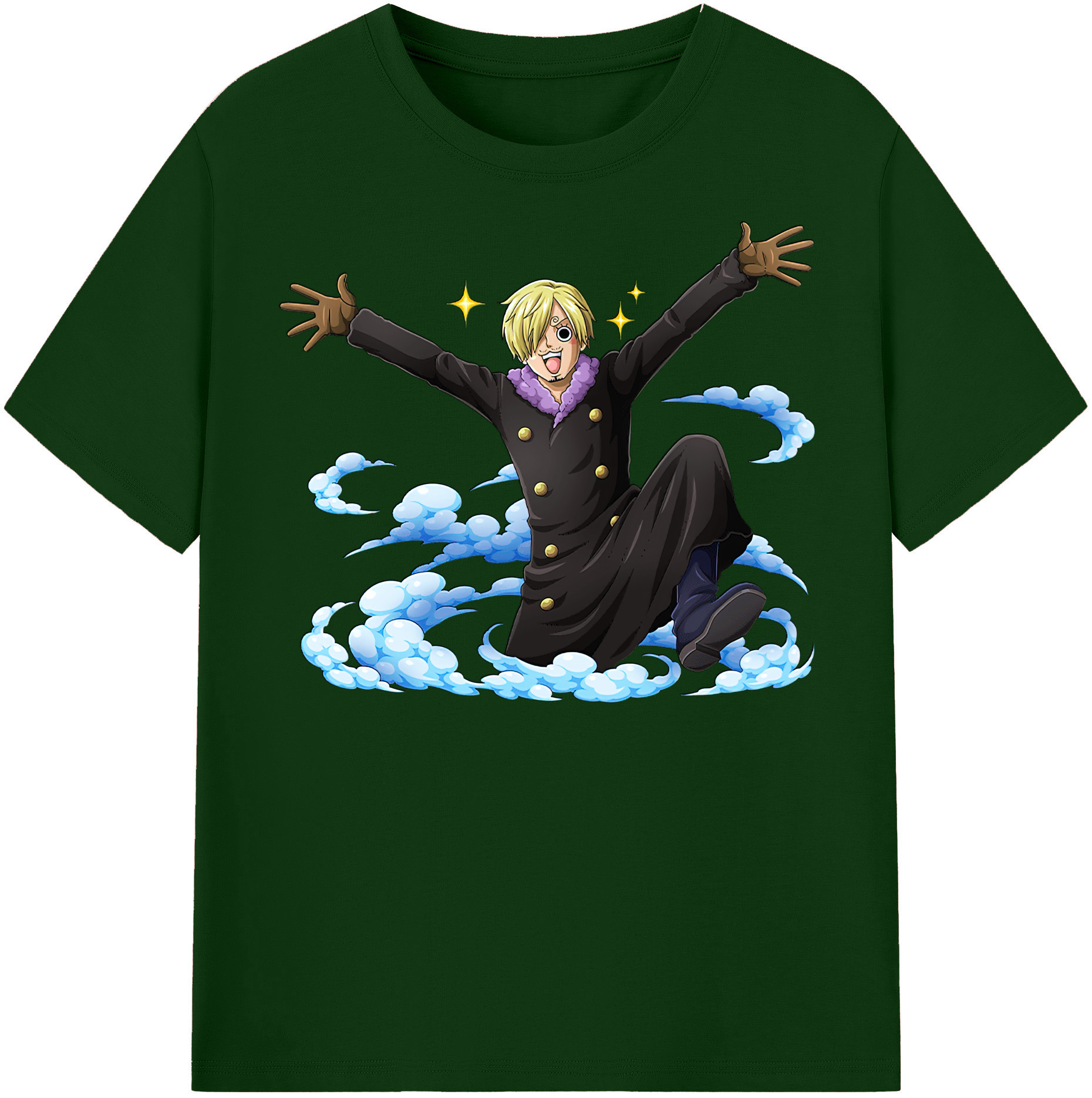 ワンピース サンジ ONE PIECE Sanji 綿100％半袖Tシャツ（フロントプリント）